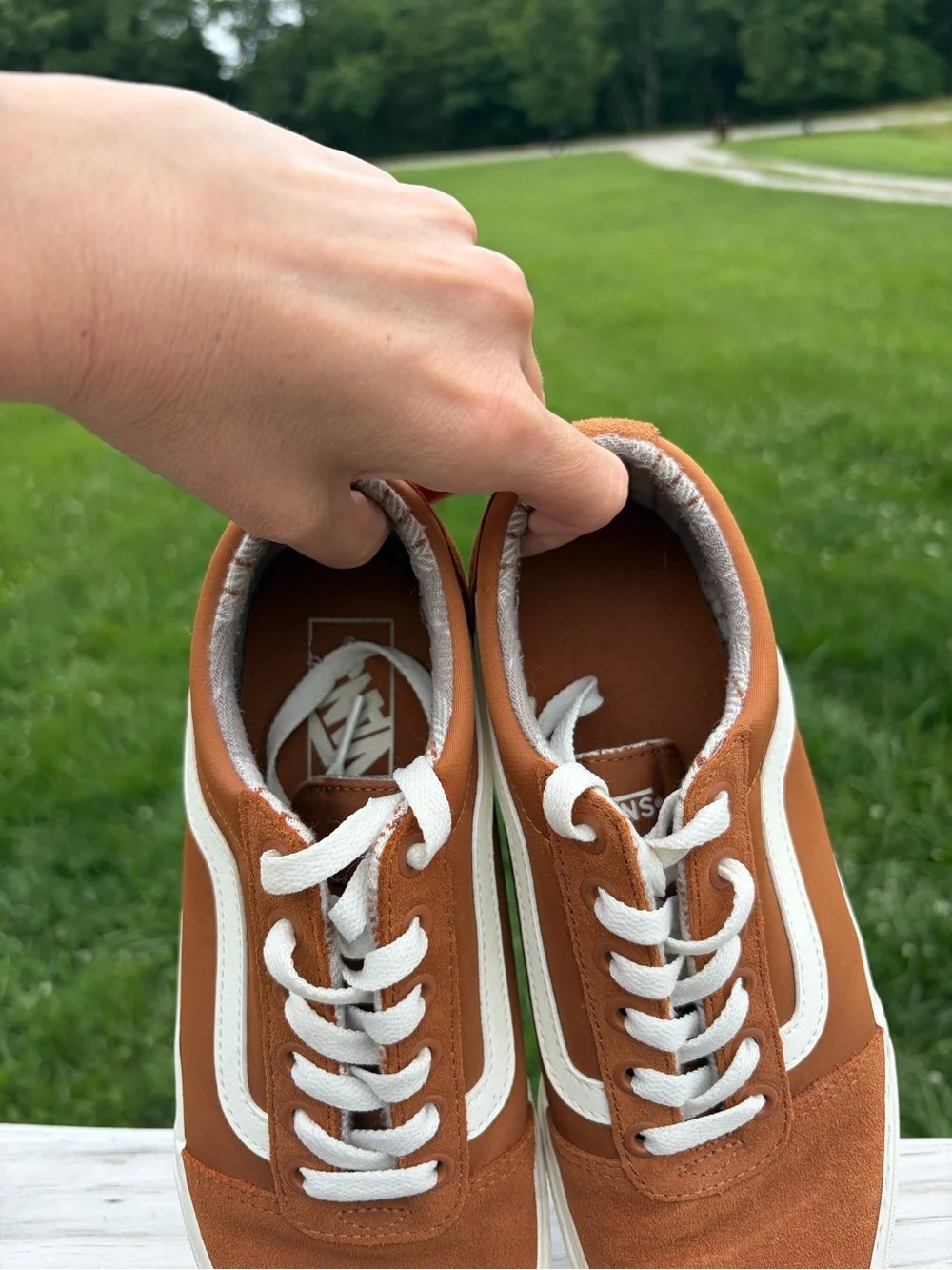 Womens Vans Ward Platform Plaid Lined Glazed Ginger Sneakers Shoes Size 8 - Picture 6 of 12